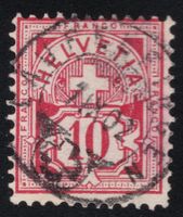 Vollstempel Läufelfingen BL 1902 auf Kreuz/Wertziffer