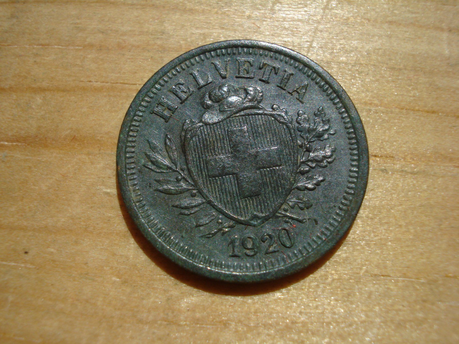 Alle Münzen: (N2) 1 Rappen 1920 – Gebraucht aus Erlach von Net-Coins