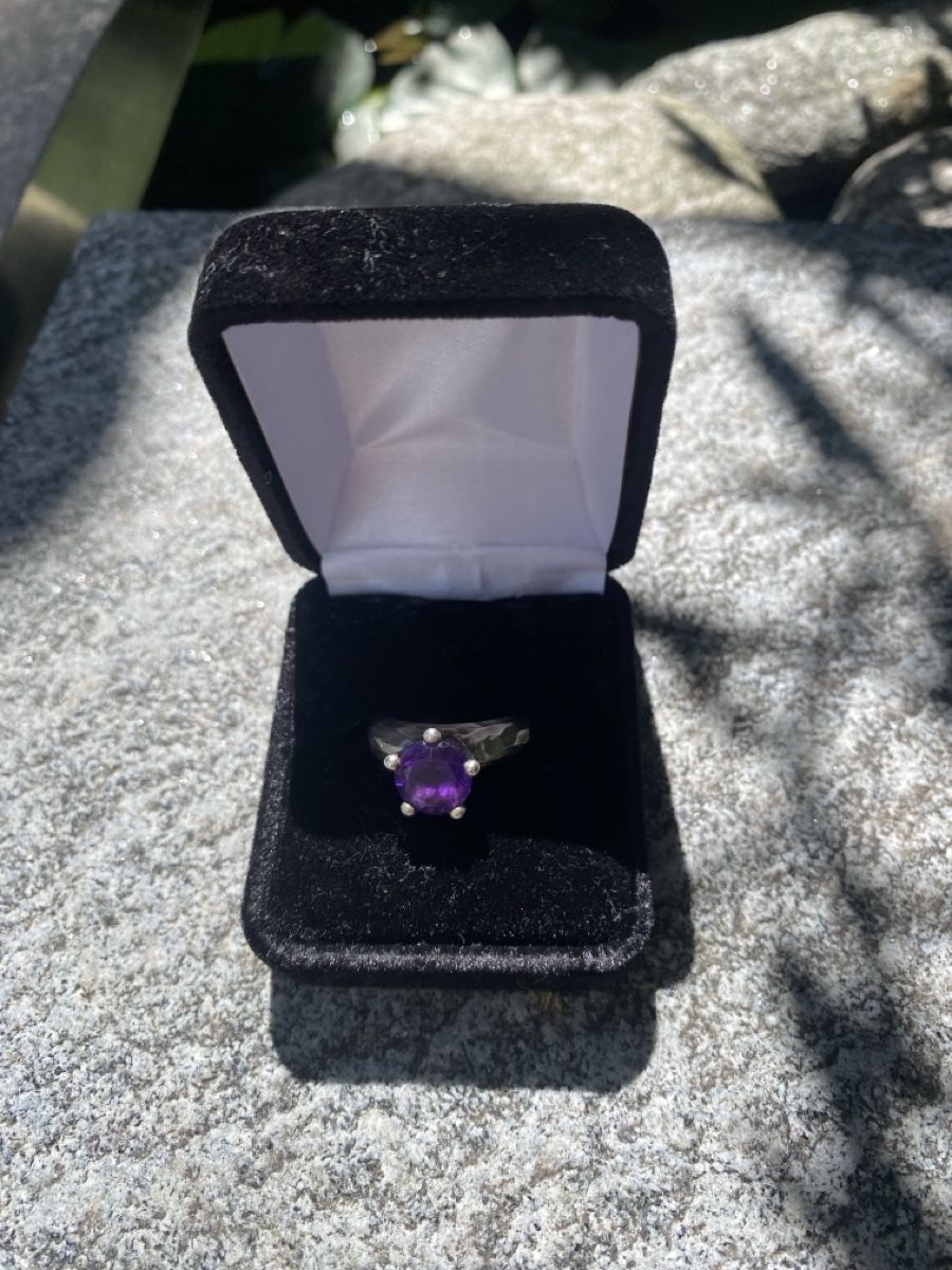 Anelli: Silberring mit Amethyst Edelstein Traumring – Usato da Zug venduto da GreenwichVillage