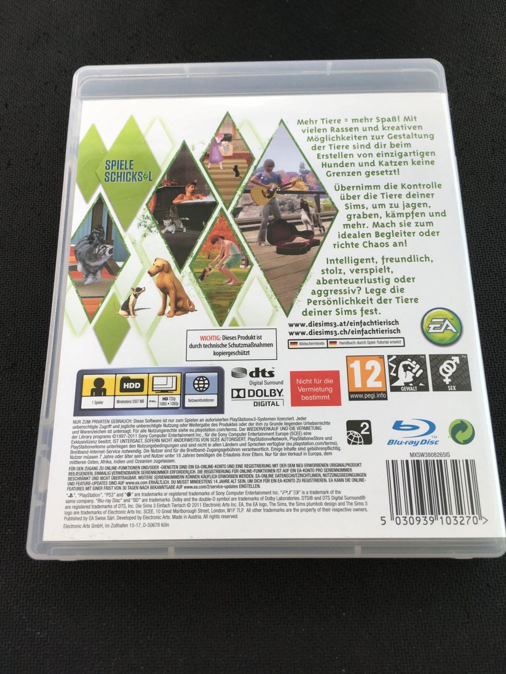 Sony Giochi: Die Sims 3 - Einfach Tierisch - Playstation 3 – Usato da St.Gallen venduto da sjosjo 1