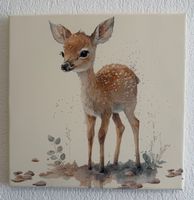 Leinwandbilder Set Eichhörnchen, Reh und Hase neuwertig