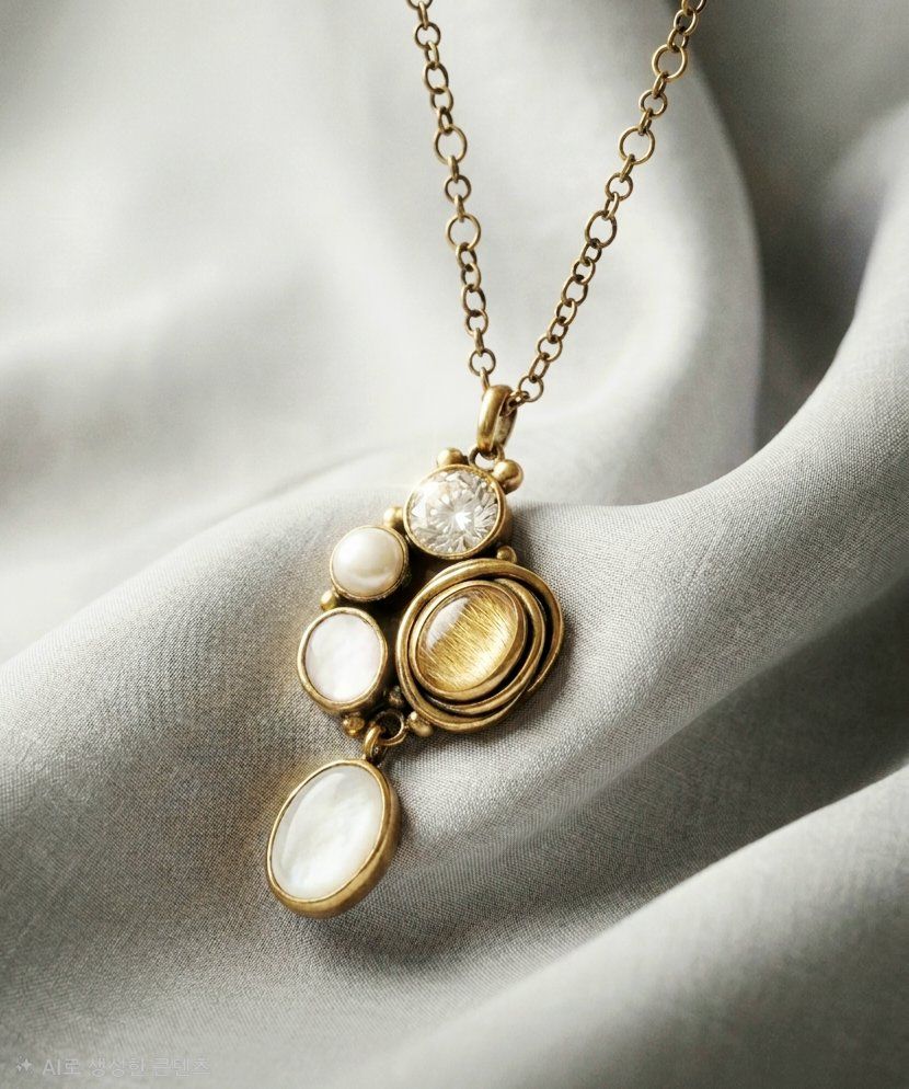 Catenine: Design Bronze Collier mit edlen Steinen - Neu – Nuovo e nell'imballaggio originale da Uetikon am See venduto da Springdream