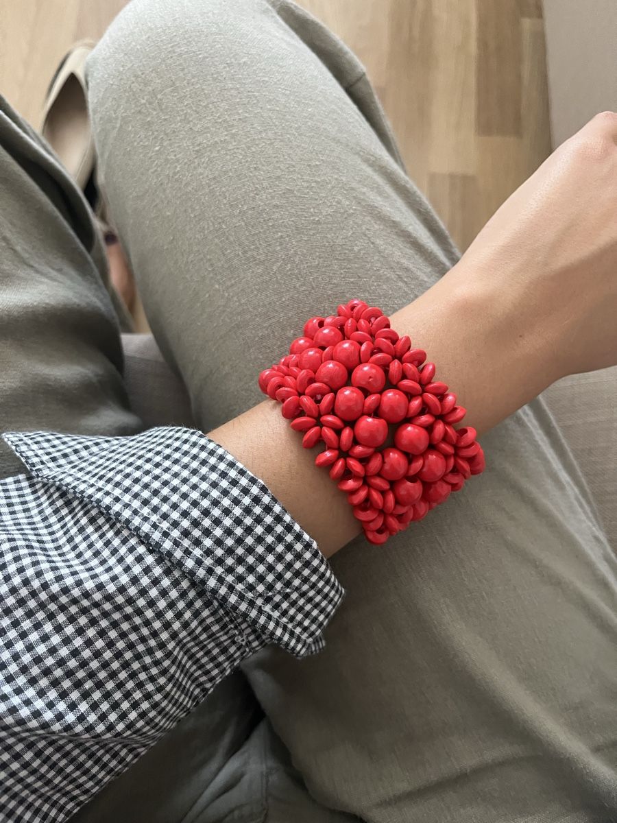 Bracciali & Braccialetti: Red beaded wood bracelet – Usato da Vezia venduto da chi_byp8 1