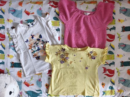 3 T - shirts Marke OKAIDI - SERGENT MAJOR  - H&M Gr. 128