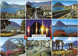 AK Lugano, verschiedene Ansichten, 1988