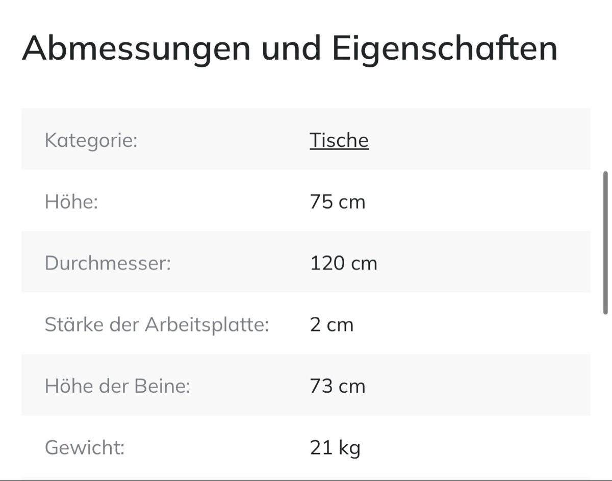 Tables: Runder Tisch dunkel Holzoptik – D'occasion à Emmenbrücke par pra_5897 6