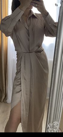 MNG Damen Kleid beige Grösse xS