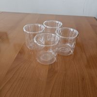 4 Glasbecher doppelwandig Glas transparent 4 Stk.