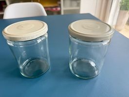 4 XL-grosse 440 ml Konfitüren Gläser, 11 cm hoch