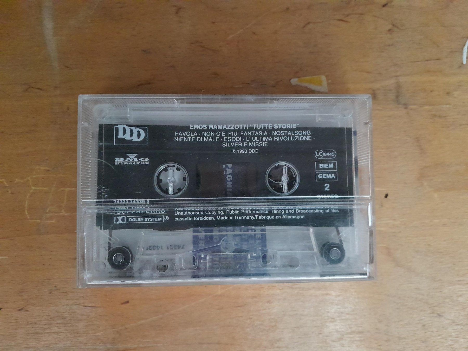 Kompaktkassetten: Kassette / MC - Eros Ramazotti - Tutte Storie – Gebraucht aus Männedorf von Bel-view 1