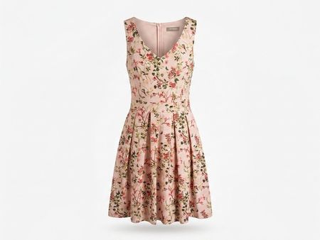 Sommerkleid Orsay rosa mit Blumenmuster