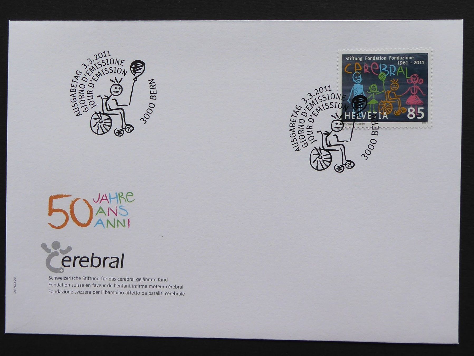 Tutti i francobolli: 2011 - CH - Znr. 1384 / Einzelwert - FDC - ES - 03.03.2011 – Usato da Holziken venduto da Cindy003