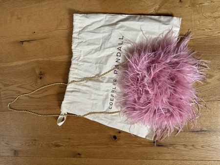 Loeffler Randall Straussenfeder Clutch in Rosa