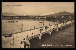 AK Genève, Panorama et le Mont-Blanc