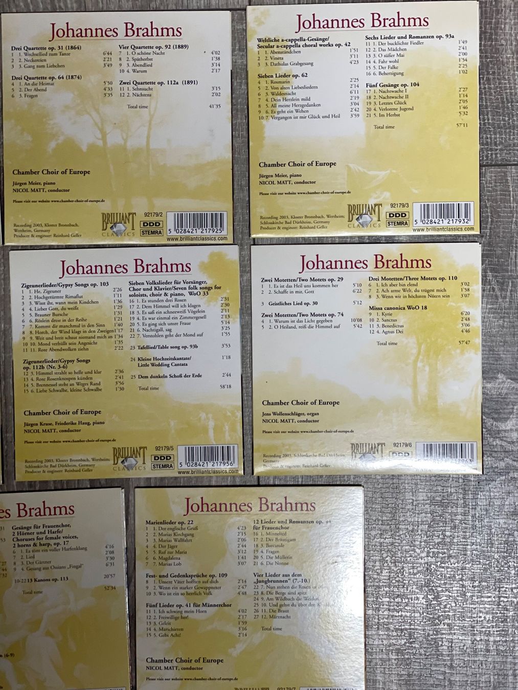 CD: Johannes Brahms-Chorwerke – Usato da Muri b. Bern venduto da AdidasCollector 5
