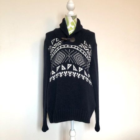 Vintage Driver Strickpullover aus Italien, L
