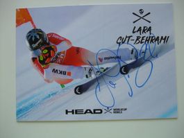 LARA GUT-BEHRAMI (CH) AUTOGRAMMKARTE TOP