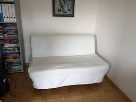 Schlafsofa grau mit weissem Bezug guter Zustand