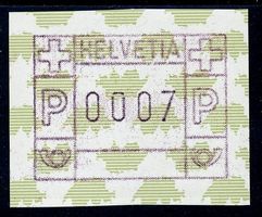 ATM 25 schwarz Wertfehldruck 7 Rp. ** postfrisch