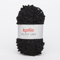 3 X WOLLE KATIA VELVET LOOP SCHWARZ