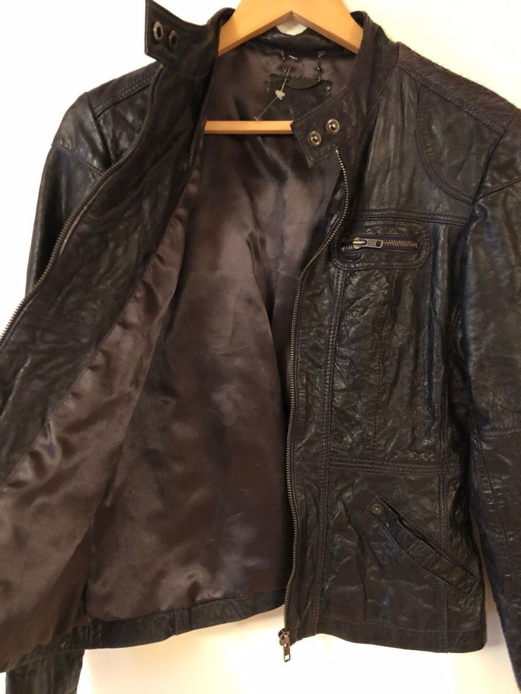 Giacche: Lederjacke dunkel lila S.Oliver Gr. 38 – Usato da Langnau am Albis venduto da Elli2013