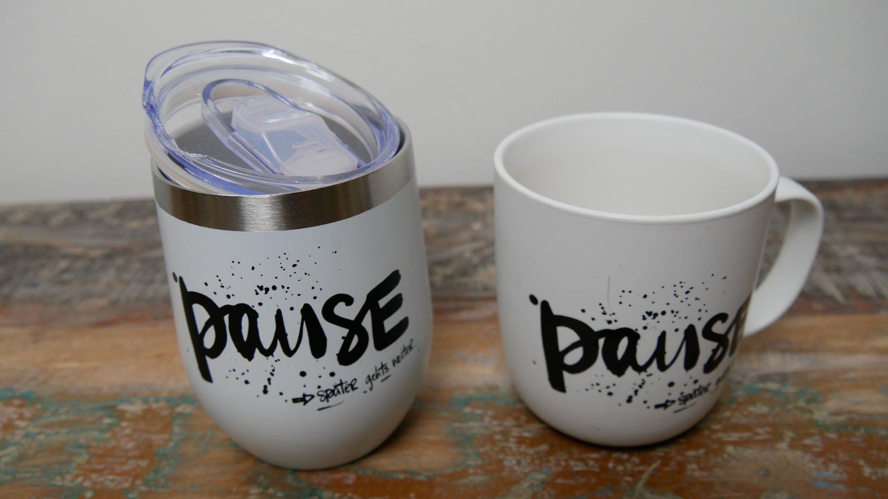 Tassen: Kaffeetasse Teetasse Thermobecher Pause weiss – Neu (gemäss Beschreibung) aus Zürich von julia_vina