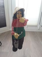 Antike Holzmarionette Gärtnersfrau 45 cm