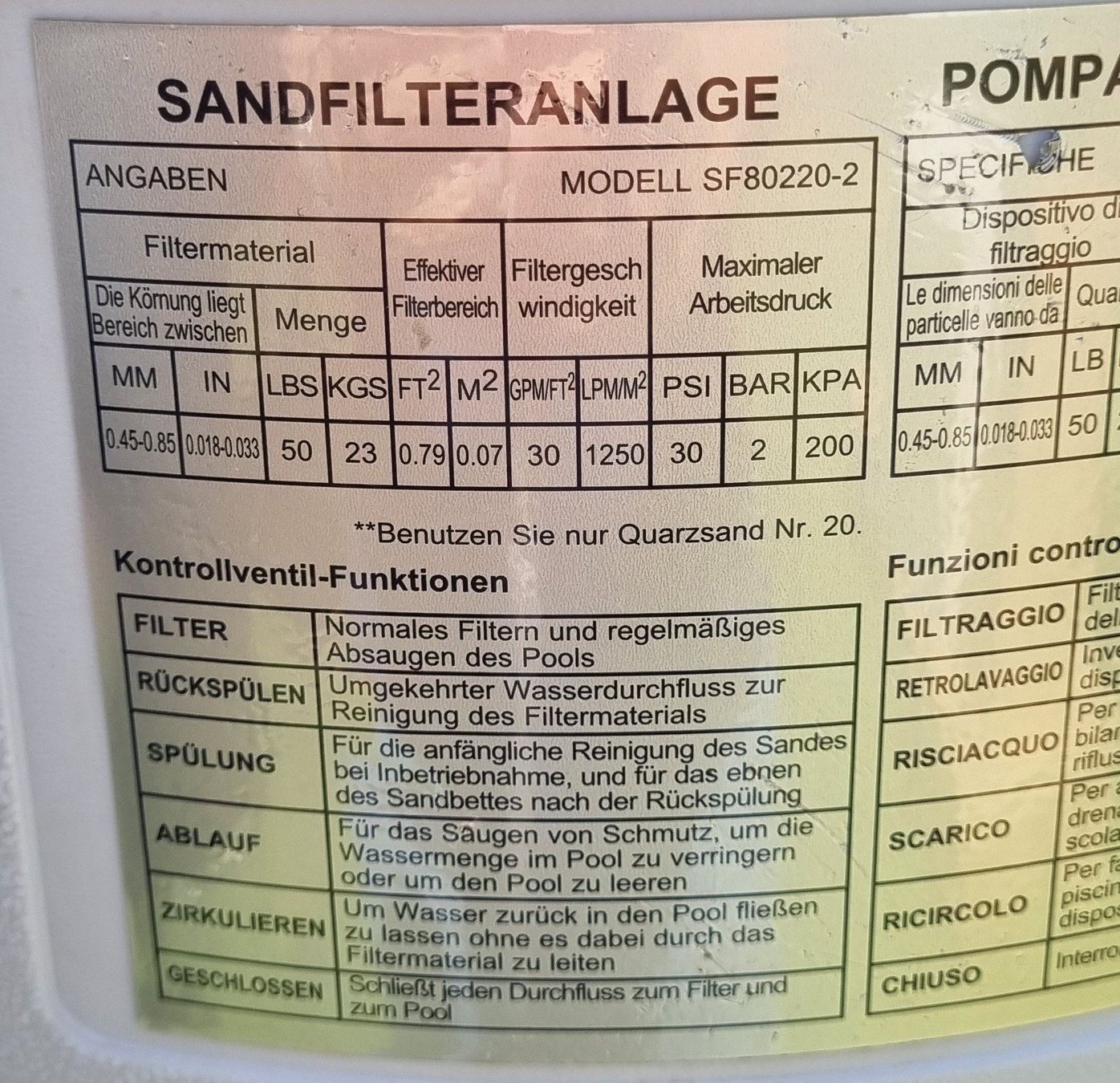 Intex Schwimmbad-Zubehör: Sandfilteranlage intex SF80220-2 – Gebraucht aus Abtwil AG von Mueggi4 2