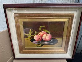 Peinture à l'huile originale - Nature morte signe H.Piki