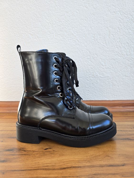 Schnürstiefel Glanz Leder, Gino Rossi (Gebraucht) in Leissigen für