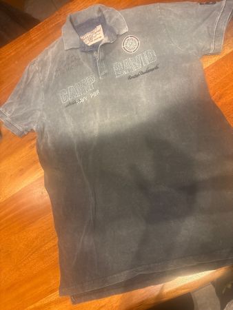 Poloshirt blau vintage Look, Grösse XXL