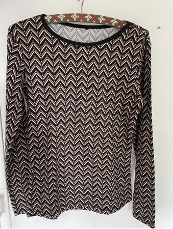 GEMUSTERTES LANGARMSHIRT GRÖSSE S