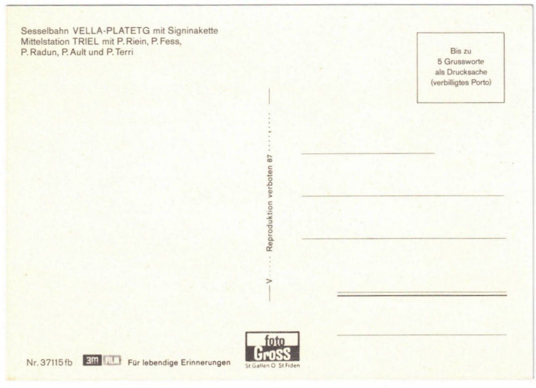 Cartoline postali: Vella - 4 Bild AK Lumnezia – Usato da Binningen venduto da Mountainrider 1