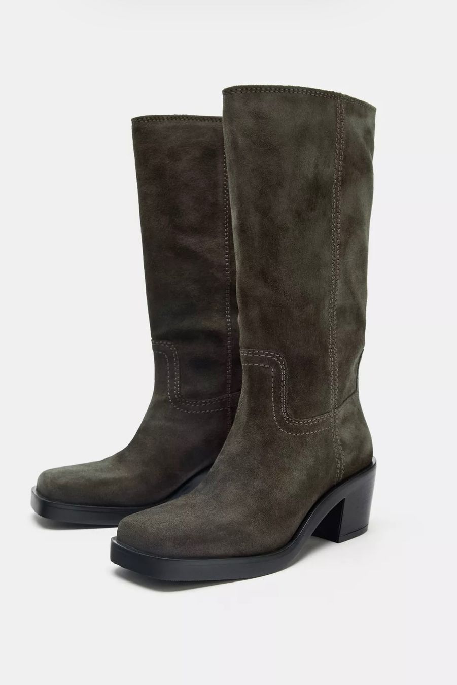 Zara Scarpe da donna: NEW Zara Suede Leather Boots – Nuovo (secondo la descrizione) da St. Gallen venduto da look-twice 1