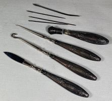 Jugendstil Handarbeitsbesteck Silber um 1900