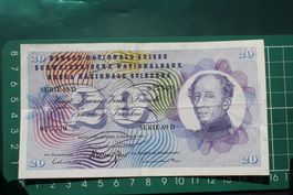 general dufour banknote 20 franken 1970