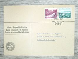 TR70 Enveloppe + Timbre Suisse 1954