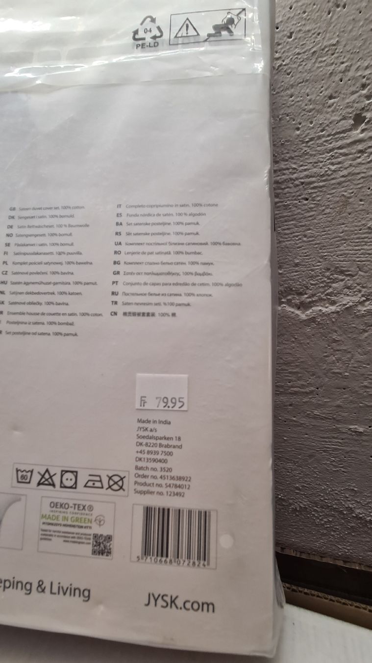 Biancheria da letto: Duvet-Cover Set – Nuovo e nell'imballaggio originale da Wetzikon ZH venduto da Bmwcabriolet 2