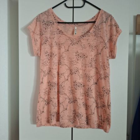 Damen Kurzarm Shirt, rosa, Gr. M