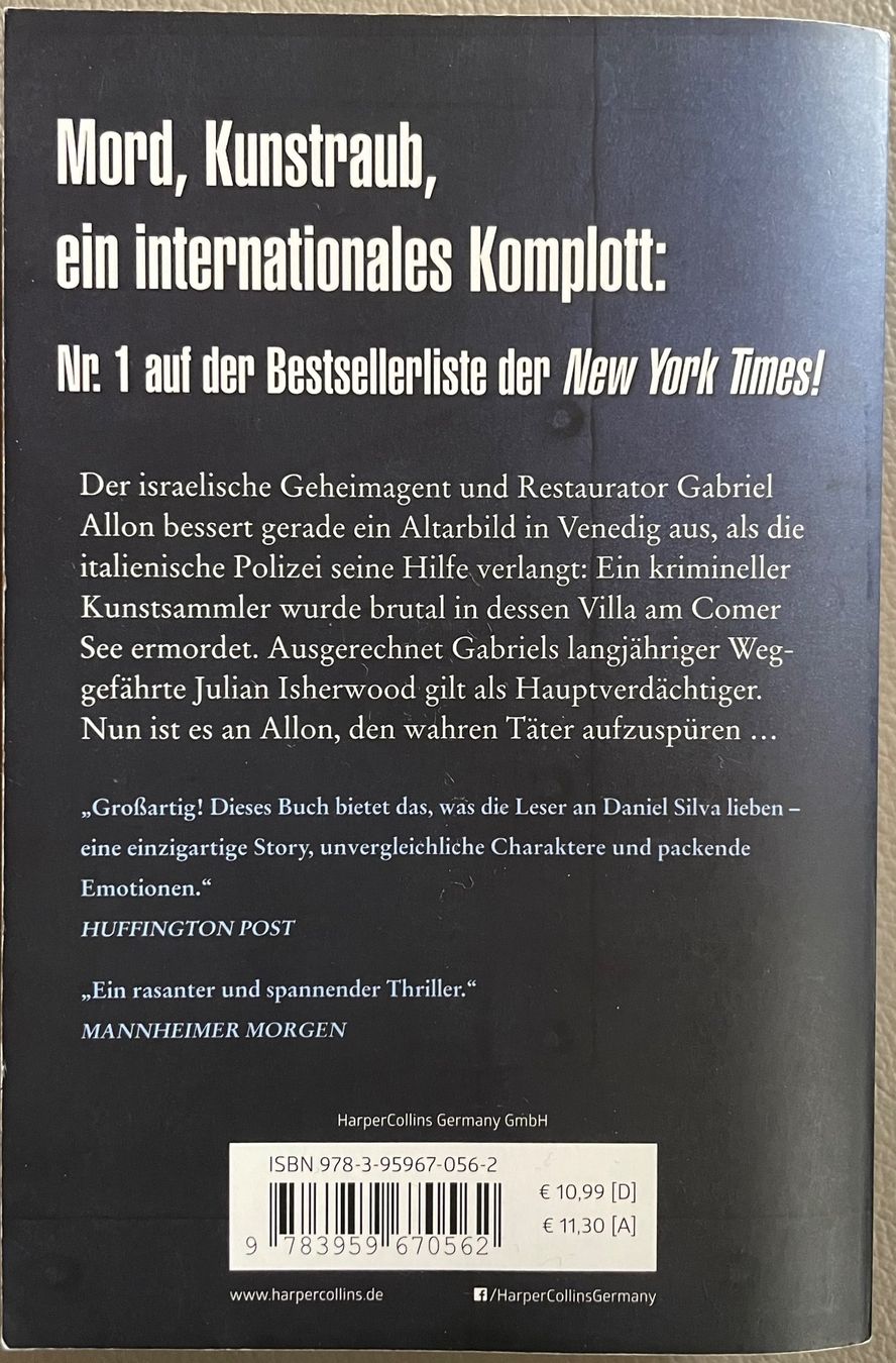 Libri: DER RAUB - DANIEL SILVA - THRILLER - TASCHENBUCH – Usato da Buchs AG venduto da fischli610 1