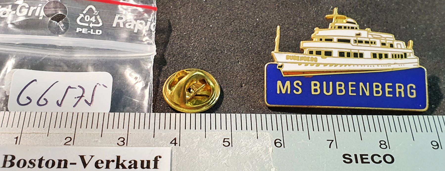 Placchette & Badge: GG575 - Pin Schiff  MS Bubenberg – Usato da Reinach BL venduto da Boston-Verkauf 1