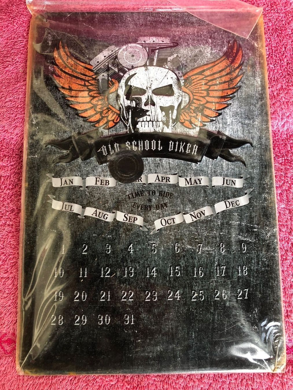 Ecriteaux: Old school biker skull endlos kalender – Neuf (Voir description) à Reinach AG par rares75