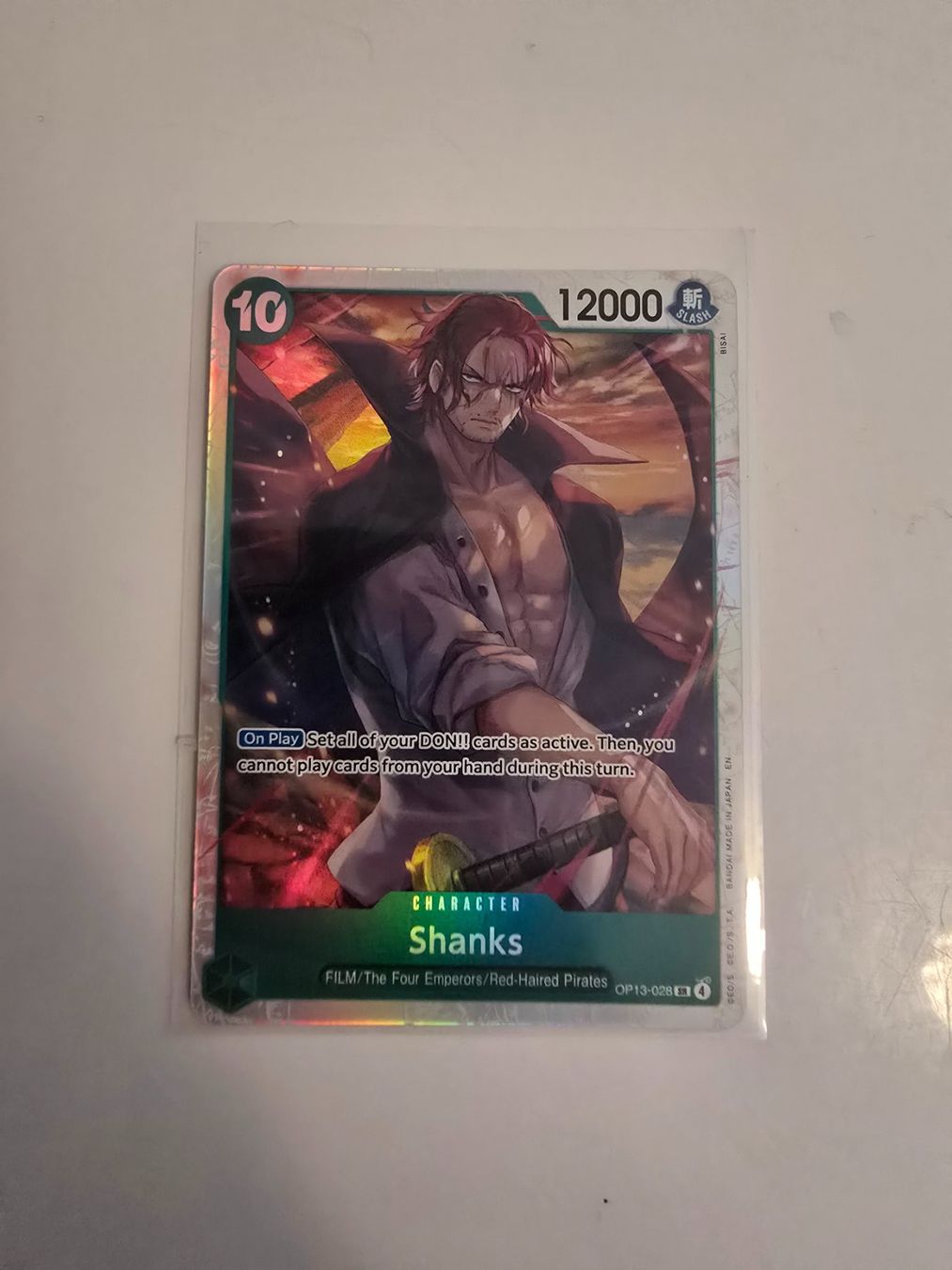 Bandai Carte collezionabili: Shanks OP13-028 SR – Nuovo (secondo la descrizione) da Chur venduto da Casdo