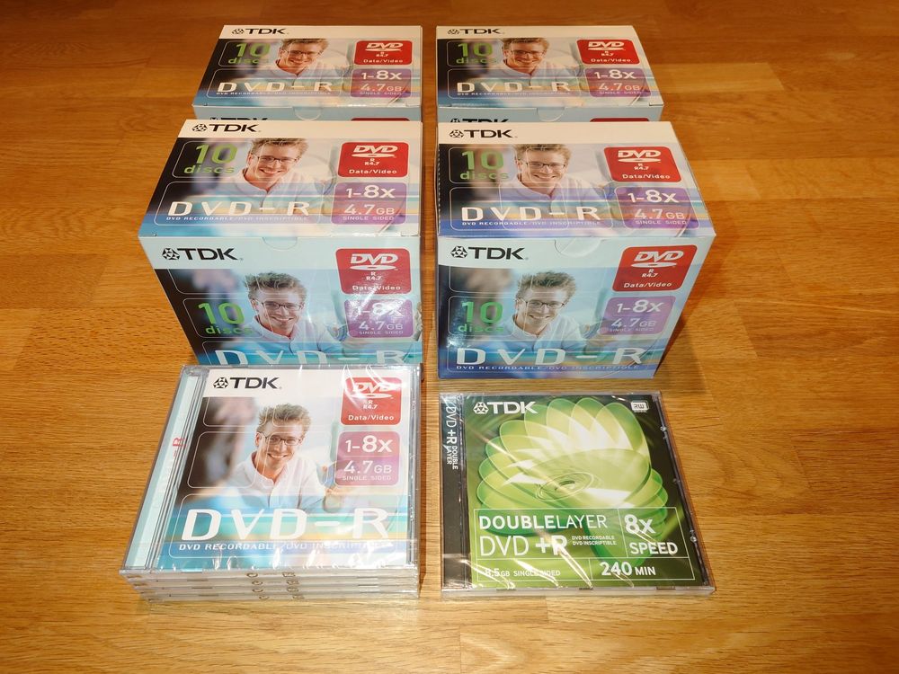 45 recordable DVD-R, TDK, originalverpackt, Jewel Case (Neu und ...