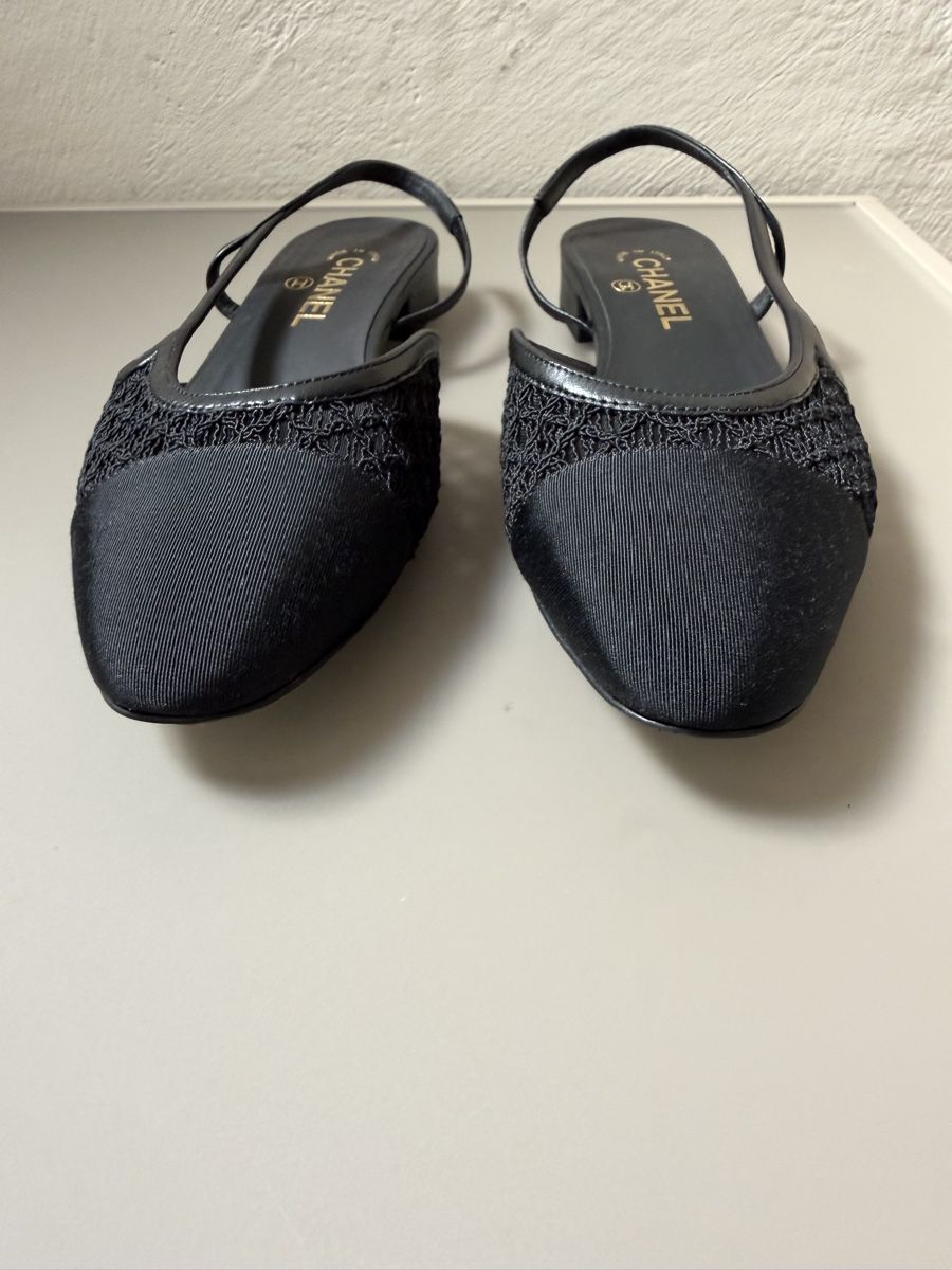 Chanel Scarpe da donna: Chanel slingbacks black – Usato da Martigny venduto da Fashion_Mania 1