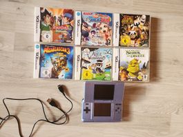 Nintendo DS (blau) Set + 6 Spiele + Ladegerät