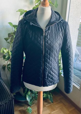 Jolie veste matelassée MASSIMO DUTTI marine à capuche - t. S