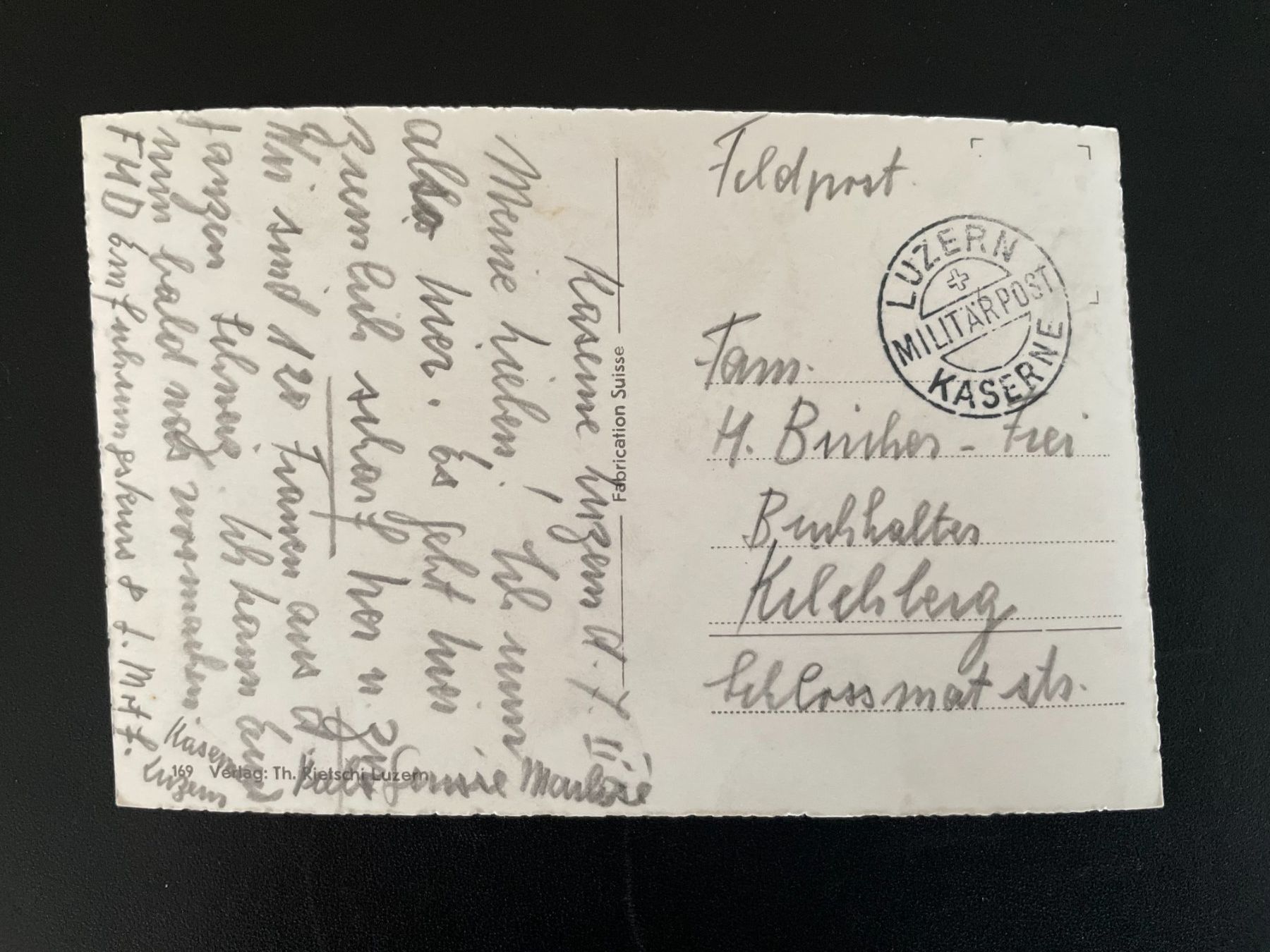 Cartoline postali: AK LU Luzern, Kaserne mit Rigi – Usato da Thal venduto da Danny82 1