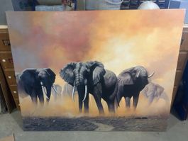 Grosses Elefanten- Bild 150cm x 110cm Elefanten