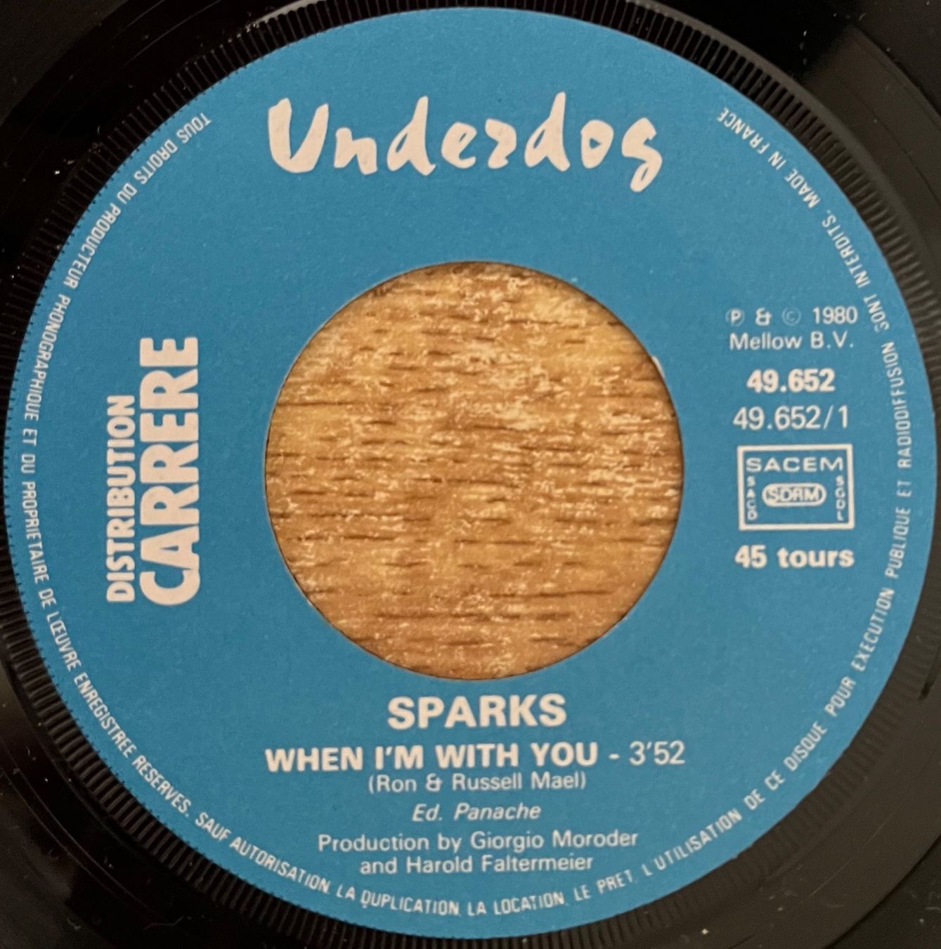 Dischi in vinile: SPARKS - WHEN I'M WITH YOU – Usato da Bussigny venduto da vinyl-pas-cher 2